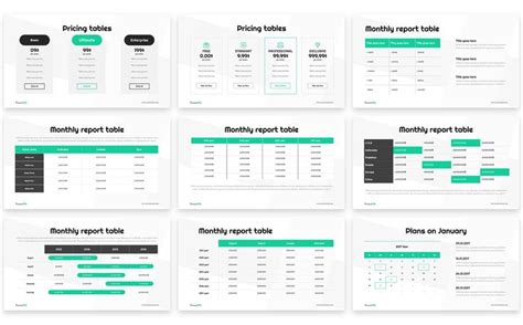 Amazing Tables | Ppt template design, Minimal graphic design
