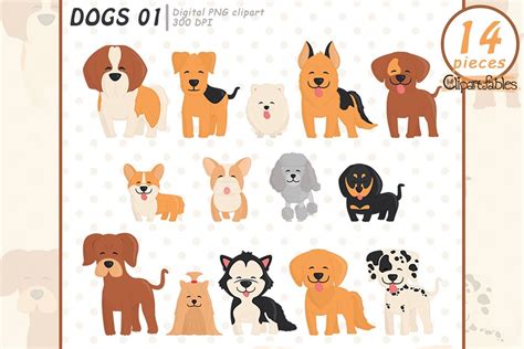 Cute Dog Clipart Puppy Clip Art Graphic By Clipartfables · Creative