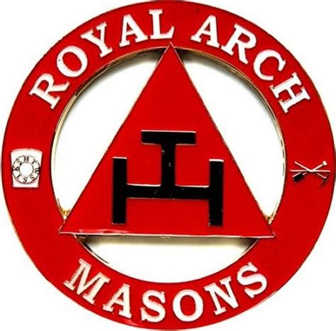 Royal Arch Round Masonic Auto Emblem Red And White3 Etsy In 2020