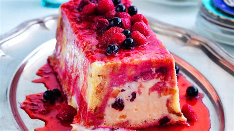 Summer Pudding With White Chocolate And Cherry Ice Cream Recipe Sbs Food