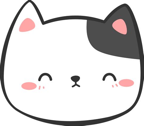 Cute Kitty Cat Head Cartoon Element 9973924 Png