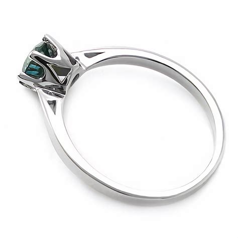 12 Carat Fancy Blue Diamond Solitaire Engagement Ring
