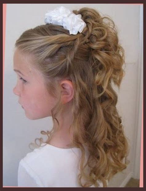 Hair Up On Pinterest Little Girl Updo Communion And