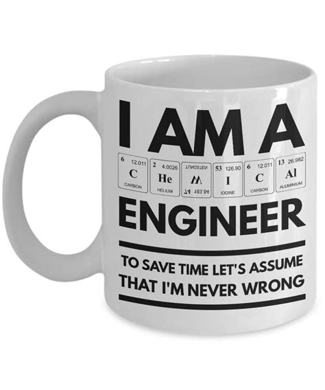 Chemical Engineer Mug Funny Chemical Engineer Coffee Mug Etsy In 2022
