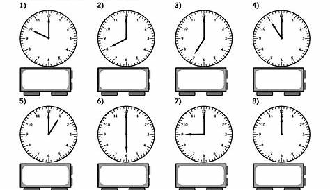 Blank Clock Worksheets For First Grade