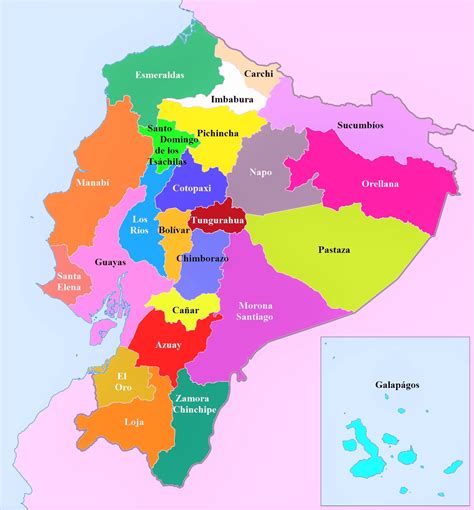 ⊛ Mapa De Ecuador 🥇 Político And Físico Para Imprimir 2022