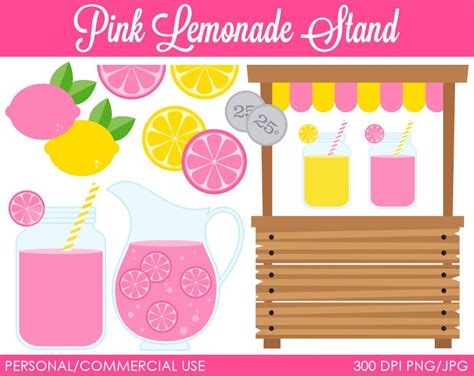 Pink lemonade clipart vector and illustration. Pin by Vintage Umbrella on In·spir·ing | Digital clip art ...