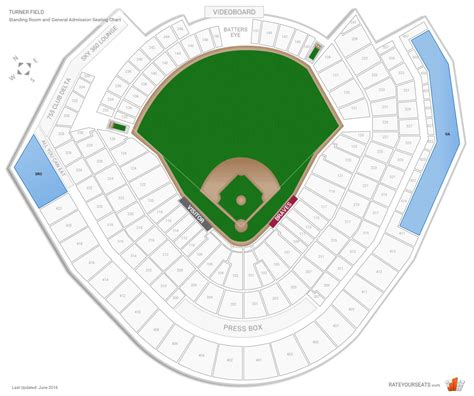 Standing Room And General Admission Turner Field Baseball Seating