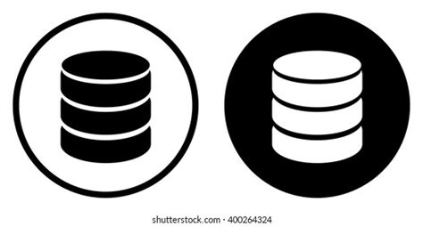 Database Icon Circle Vector Illustration Stock Vector Royalty Free