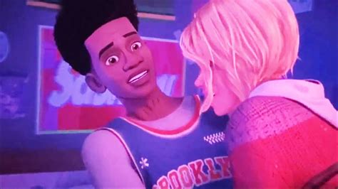 Gwen Rejects Miles Kiss In His Bedroom Date Night L Spider Man Across The Spider Verse Movie