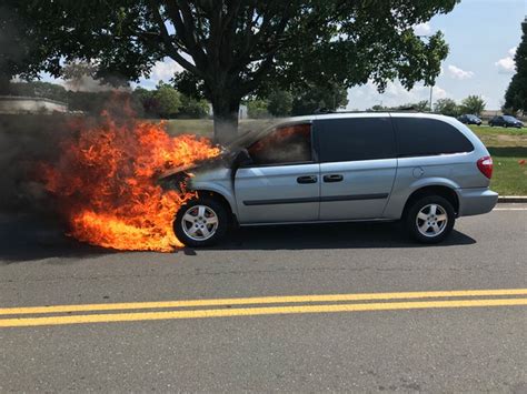 Springfield Firefighters Extinguish Minivan On Fire