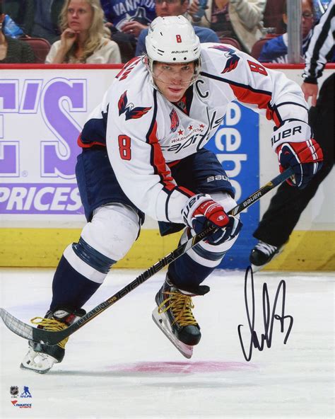 Alex Ovechkin Washington Capitals Autographed White Jersey Skating 8 X