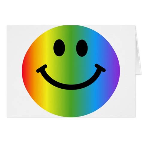 Rainbow Smiley Cards Zazzle