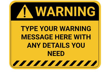 Warning Sign Template Sample Templates Sample Templates Imagesee