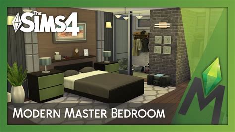 The Sims 4 Room Building Modern Master Bedroom Youtube