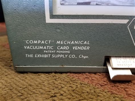 Exhibit Supply Company Model 412 Compact Card Vacuumatic Vending