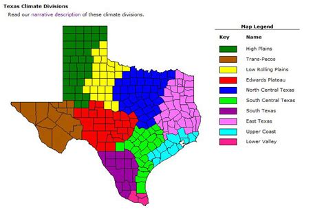 Texas Climate Map Map Of West