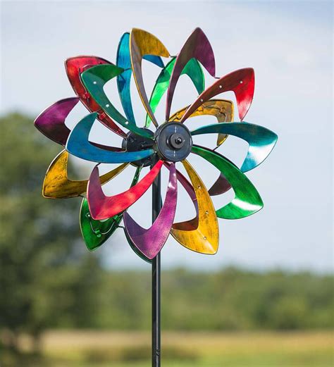 Our Solar Led Flower Wind Spinner Lights Up At Night For A Fantastic