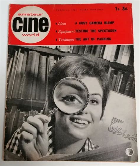 Magazine Vintage Amateur Cine World Film Making Magazine Date March