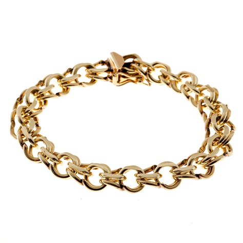 Double Spiral Link Yellow Gold Bracelet For Sale At 1stdibs