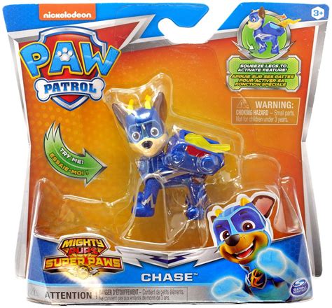 Paw Patrol Mighty Pups Super Paws Chase Figure Spin Master Toywiz