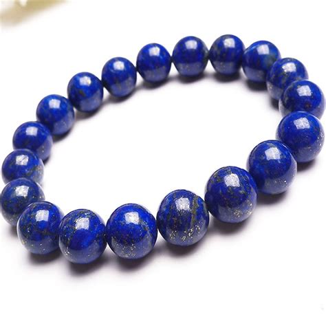 105mm Genuine Natural Stone Blue Gold Lapis Lazuli Bracelets Fashion