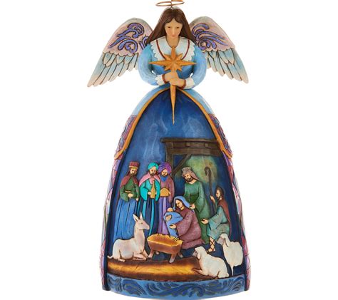 Jim Shore Heartwood Creek Angel With Nativity Figurine —