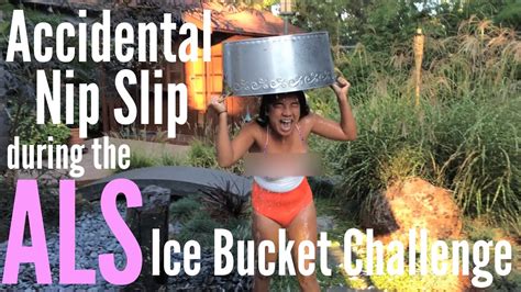 Accidental Nip Slip During Als Ice Bucket Challenge Youtube