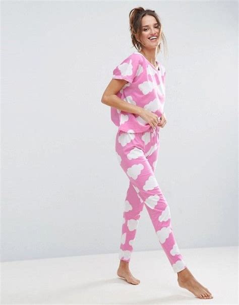 Asos Cloud Print Tee And Legging Pyjama Set Asos Fashion Fashion