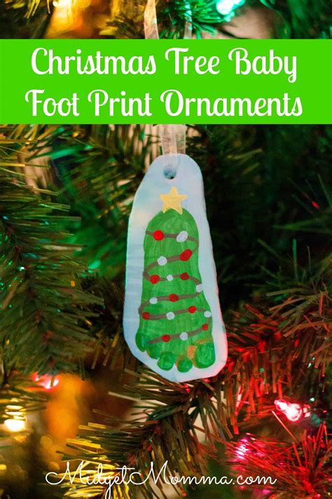 Diy Homemade Air Dry Clay Baby Foot Print Ornament