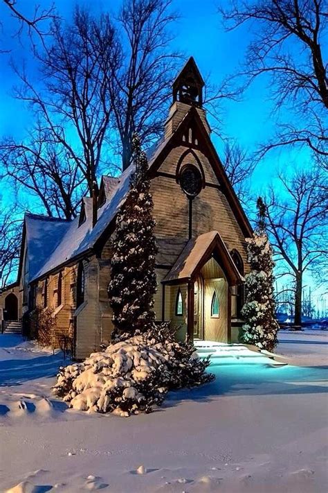 Beautiful Church During Winter Old Country Churches Old Churches