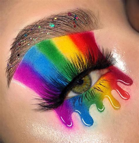 Rainbow Drip 🌈 Insp Rainbow Makeup Eye Makeup Makeup