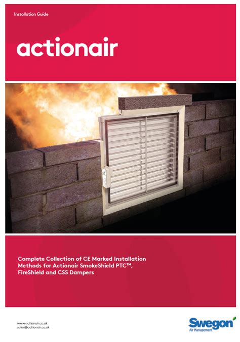 Actionair Fire And Smoke Damper Installation Manual Swegon Air Management