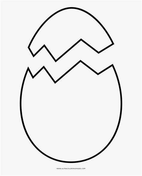 Cracked Egg Coloring Page Line Art Transparent Png 1000x1000 Free