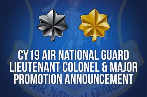 Cy19 Air National Guard Promotion Announcement Lieutenant Colonel