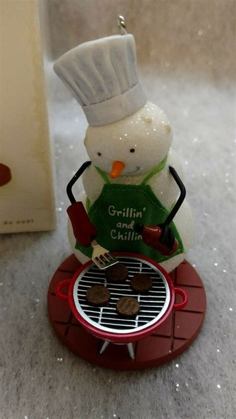 Hallmark Keepsake Grillin And Chillin Snowman Christmas Ornament 2008