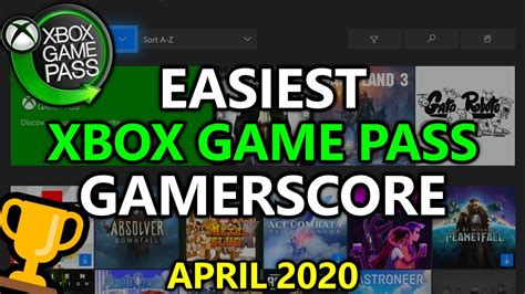 Easiest Xbox Game Pass Games For Gamerscore And Achievements Updated