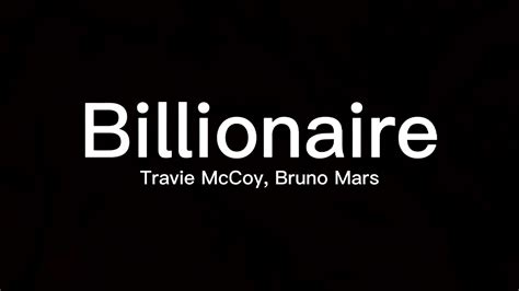 Travie McCoy Bruno Mars Billionaire Lyrics YouTube