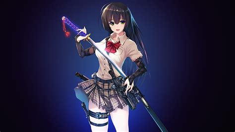 Gadis Anime Pedang Katana Samurai 4k Wallpaper Hd Wallpaperbetter