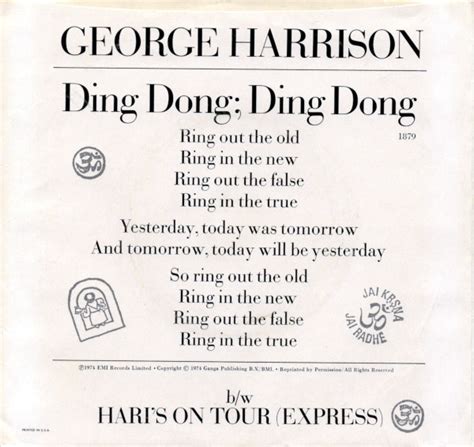 George Harrison “ding Dong Ding Dong” 1974 Progrography