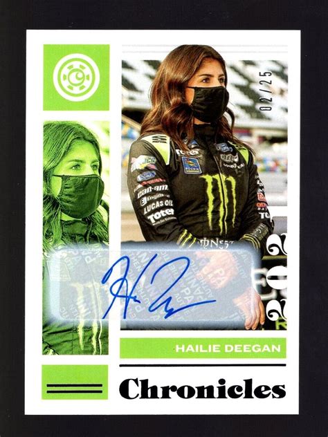 2021 Chronicles Nascar Racing Purple 12 Hailie Deegan Auto Autograph 2