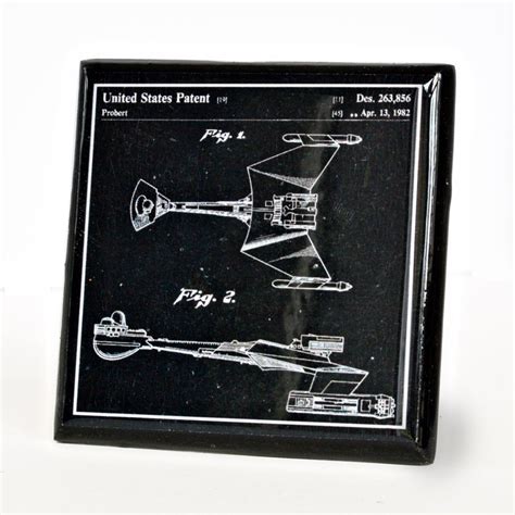 Star Trek Patent Art Coaster Set Etsy