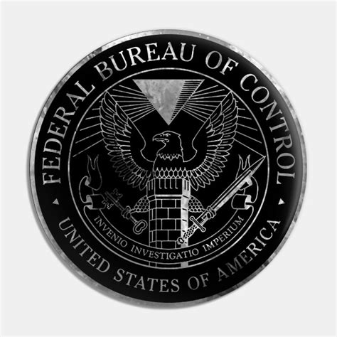 Federal Bureau Of Control White Control Pin Teepublic