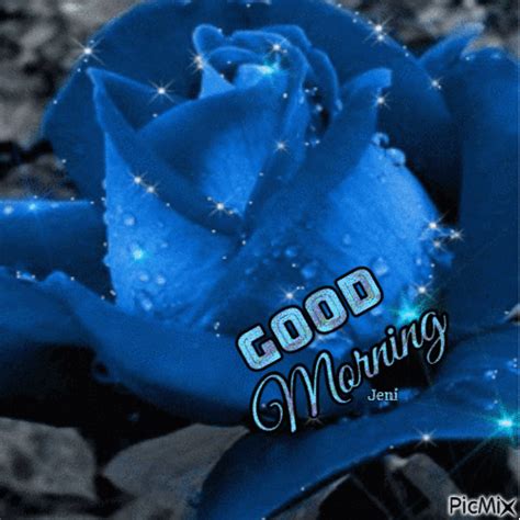 Blue Roses Good Morning Animations Pictures Photos And Images For