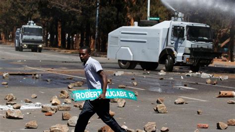 Zimbabwe Police Fire Tear Gas At Anti Mugabe Protesters