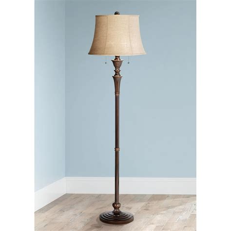 Regency Hill Traditional Floor Lamp Rich Bronze With Copper Accents