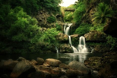Seven Sacred Pools Waterfalls Maui Hawaii By Achint