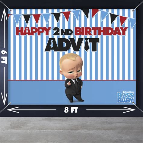 Boss Baby Theme Backdrop For Photo Shootbirthday Party