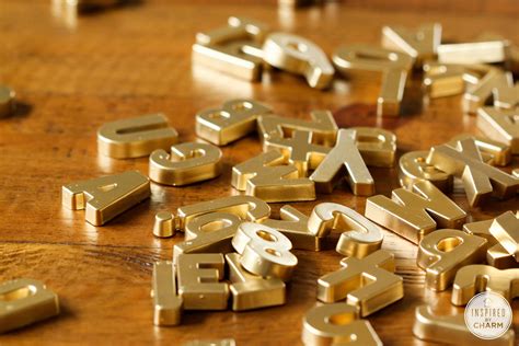 Diy Gold Magnetic Letters Inspired By Charm