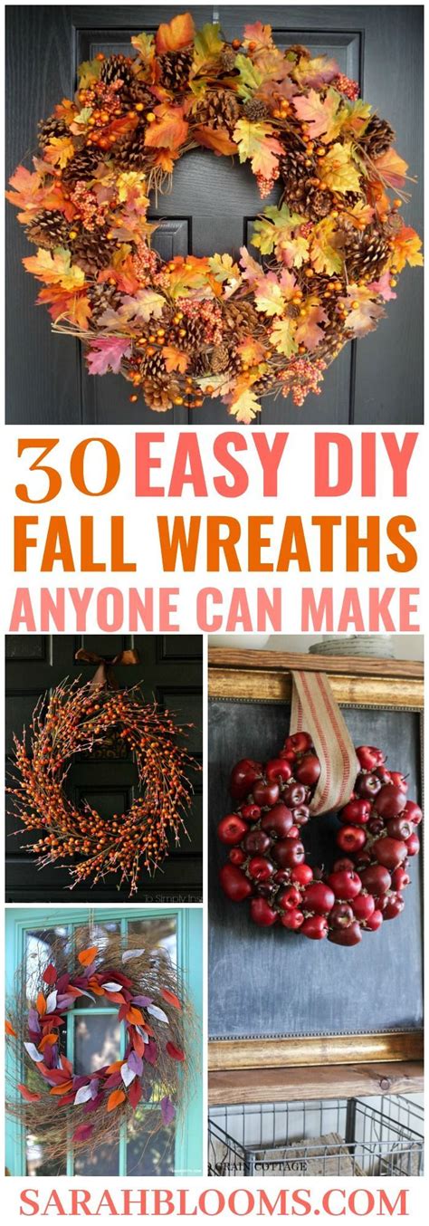 30 Easy Diy Fall Wreaths Anyone Can Make Sarah Blooms Diy Fall Diy